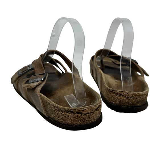 Birkenstock Temara Sandals Leather Buckle Flat Brown Size 41 US 10 10.5 - Picture 7 of 14